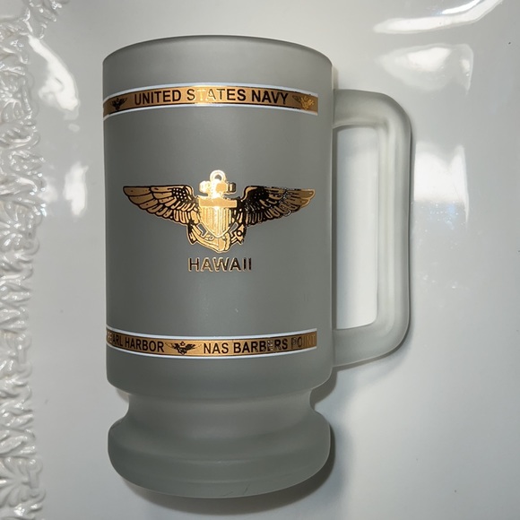 Navy Pilot Frosted Beer Mug from Hawaii - Picture 2 of 9